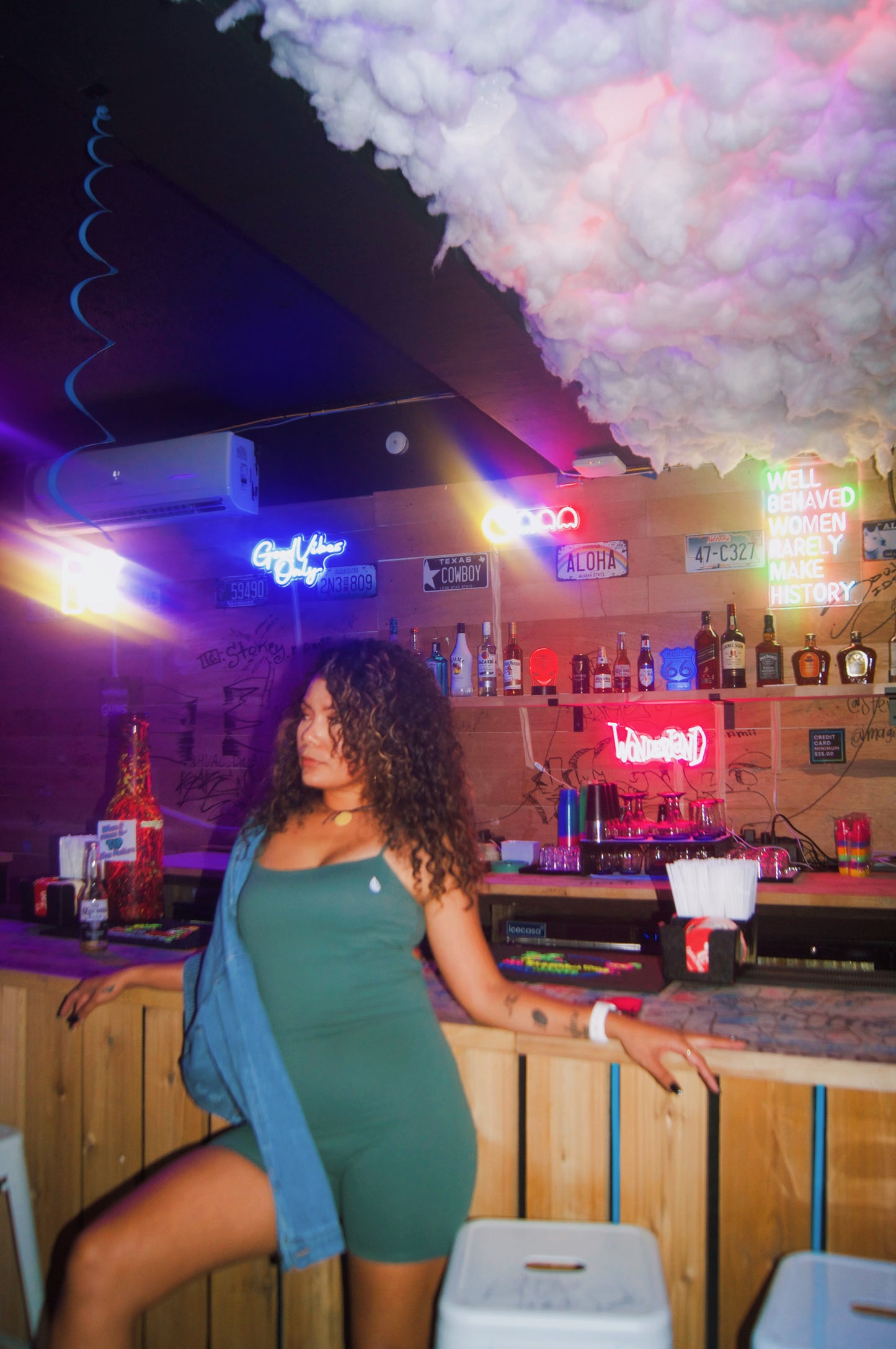 Hunter green one-piece